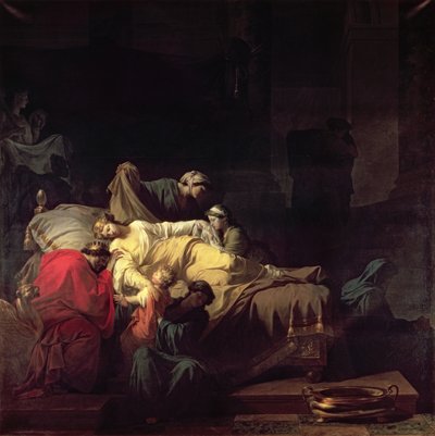 Alcestis sacrifices herself to save her husband Admetus, King of Pherae, 1785 by Jean François Pierre Peyron